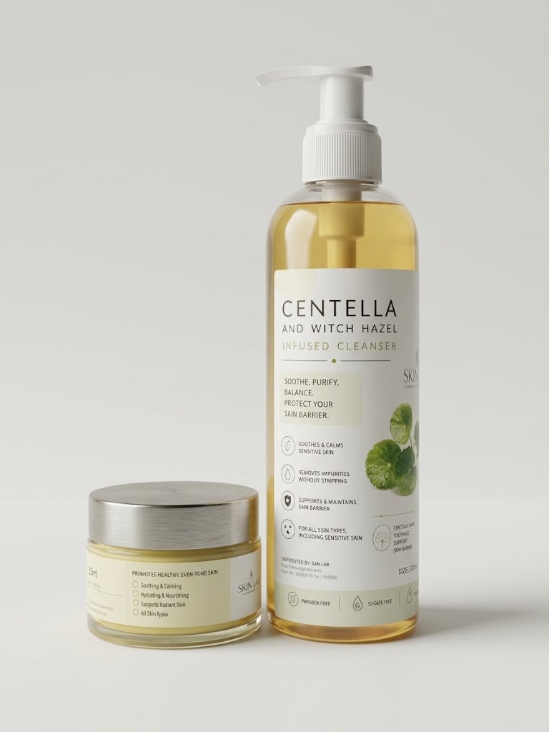 Centella Korean Face Wash and Moisturizer Set